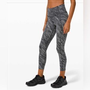Lululemon Fast & Free High-Rise Crop 23" Speckle Print Size 2 W6BCYS